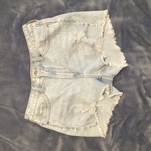 Jean high rise shorts